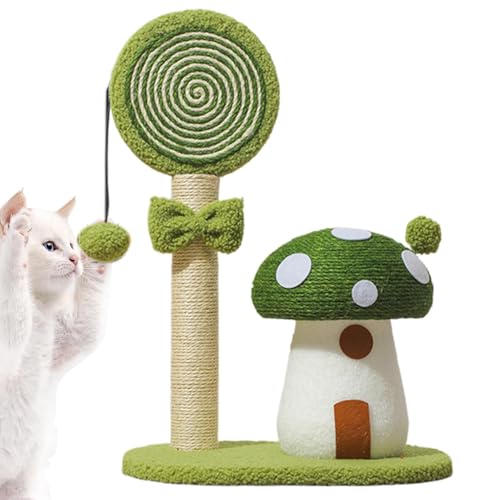 Katze Kratzer nach dem Pilz, Pilzkatze Kletterrahmen | Scratch Post Indoor Niedlicher Katzenbaumturm | Multifunktionale Pilzstangen, Sisal-Board-Kratzer für Wohnzimmer von Generisch