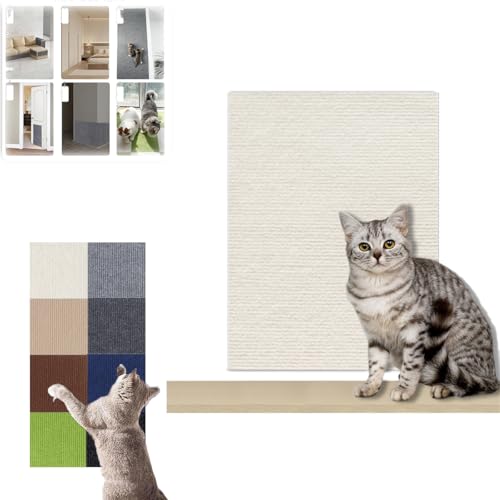 Katze Kratztuch, schneidbare klebrige Katzen Kratzer Möbelschutz, Selbstklebende Katze Wandkratzer, schneidbare klebrige Katze Kratzer Möbelschutz(Beige,40 * 400cm) von Generisch