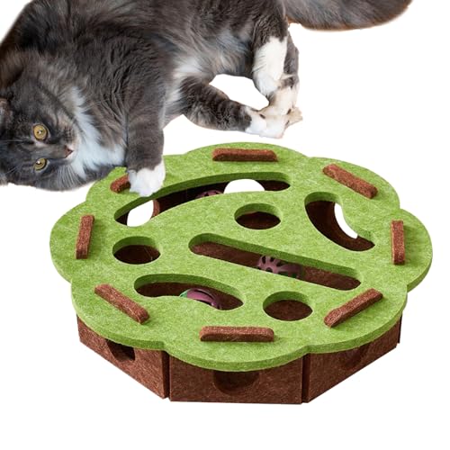 Katzen Denkspiel Futterball | Mental Enrichment Napf,Katzen Futterautomat Mit Suchfunktion Sensorischer Reize Und Glocke Zur Geistigen Stimulation Gegen Langeweile Für Innen Und Außen Sowie Reisebox Katzen Denkspiel Futterball | Mental Enrichment Napf,Katzen Futterautomat Mit Suchfunktion Sensorischer Reize Und Glocke Zur Geistigen Stimulation Gegen Langeweile Für Innen Und Außen Sowie Reisebox von Generisch