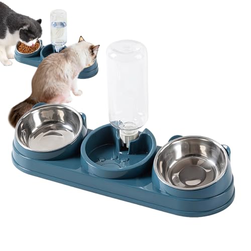 Katzen Napf,Erhöhter Napf Für Hunde Katzen Wassernapf Futterspender | Edelstahl Rutschfester Wasserspender Für Indoor Outdoor Haushalt Kleintierfütterung Kitten Welpe Hase Katzen Napf,Erhöhter Napf Für Hunde Katzen Wassernapf Futterspender | Edelstahl Rutschfester Wasserspender Für Indoor Outdoor Haushalt Kleintierfütterung Kitten Welpe Hase von Generisch