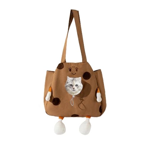 Katzen-Reisetasche | Haustiertasche, Katzentragetasche, weiche Seiten, Katzentragetasche, Haustier-Leinen-Umhängetasche, niedliche kleine Hundetragetasche, tragbare Haustier-Tragetasche für kleine von Generisch