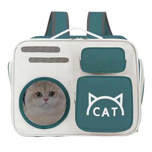 Katzen-Reisetragetasche – Hundetragetasche, Katzen-Büchertasche, niedlicher Katzen-Reiserucksack, atmungsaktive Tragetasche, Haustier-Rucksack für Katzen/Welpen und Kleintiere, 40 x 30 x 26 cm von Generisch