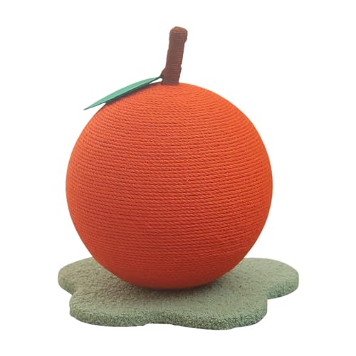 Katzen-Sisal-Ball, orangefarbenes Katzenspielzeug für den Innenbereich, Katzenballspielzeug, Katzenspielzeug, Sisal-Kratzball, um Langeweile für Katzen zu lindern von Generisch