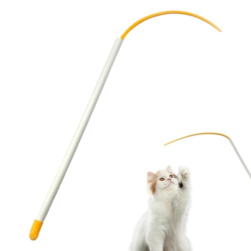 Katzen-Spielstab, 50,8 cm, Silikonspielzeug, Mäuseschwanz, Indoor-Katzenspielzeug, Katzenangeln, multifunktionales interaktives Katzenspielzeug, Katzenspielzeug-Stick für gelangweilte Katzen von Generisch