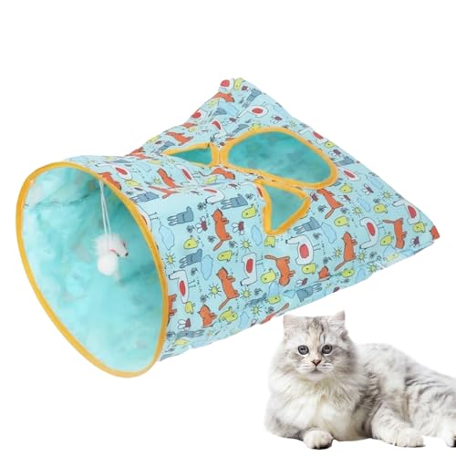 Katzen-Tunnel Für Hauskatzen | knisternder Tunnel in Sackform | Faltbares interaktives Haustierspielzeug zum Spielen und Bewegen, zur Unterhaltung und zur Bewegungsförderung für Kätzchen im Haus Katzen-Tunnel Für Hauskatzen | knisternder Tunnel in Sackform | Faltbares interaktives Haustierspielzeug zum Spielen und Bewegen, zur Unterhaltung und zur Bewegungsförderung für Kätzchen im Haus von Generisch