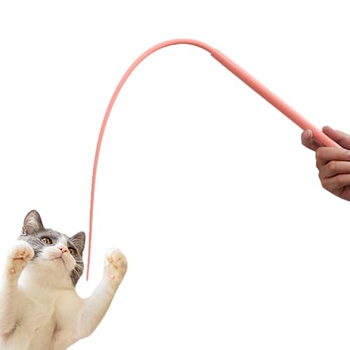 Katzenangel Lang, Silikon Katzen Teaser Stange, Katzenangel Maus Tail Katzenstab Katzenspielzeug, Cat Stick Interaktives Spielzeug, Spielzeug Für Innenbereich von Generisch