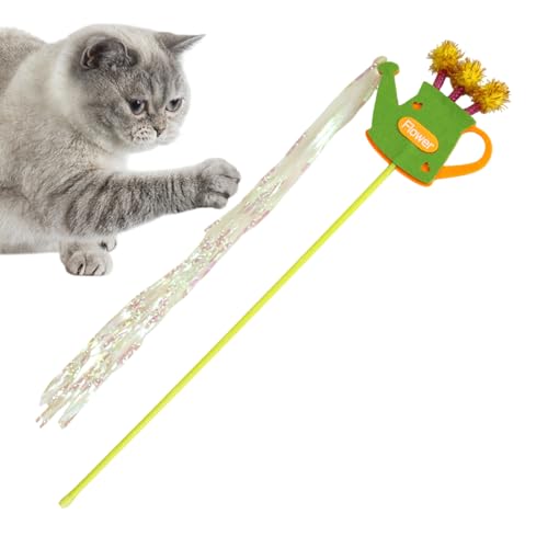Katzenangel Spielzeug - Bunte Angelrute Mit Federn Zur Bewegung - Interaktives Spiel Mit Langen Quasten Und Schnur Für Babykatzen Alle Rassen Im Haus Katzenangel Spielzeug - Bunte Angelrute Mit Federn Zur Bewegung - Interaktives Spiel Mit Langen Quasten Und Schnur Für Babykatzen Alle Rassen Im Haus von Generisch