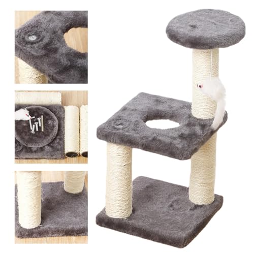 Katzenbaum Kratzbaum, Modern Katzenbaum Turm, Katzenkratzbaum Klein, Katze Kletterturm Baum, Katzentürme Mehrschichtiges Design, Kätzchen Spielturm Mit Hängenden Spielzeug von Generisch