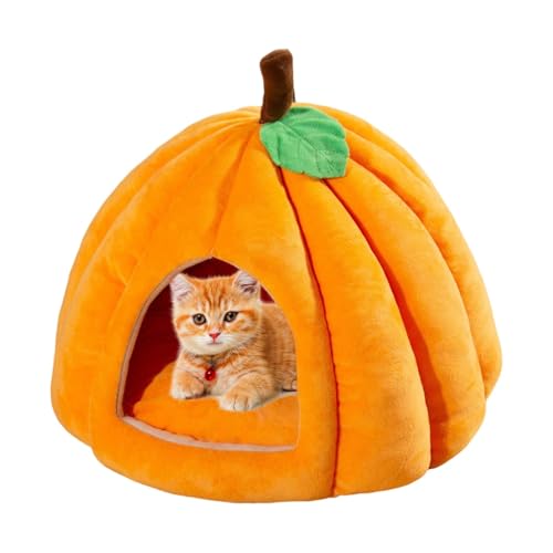 -Katzenbett, warme Katzenbetthöhle - Halbgeschlossenes Katzenhaus in Form | Abnehmbares, anlehnbares Halloween-Haustier-Ruhehaus für Kätzchen und Welpen für Schlafzimmer, Wohnzimmer -Katzenbett, warme Katzenbetthöhle - Halbgeschlossenes Katzenhaus in Form | Abnehmbares, anlehnbares Halloween-Haustier-Ruhehaus für Kätzchen und Welpen für Schlafzimmer, Wohnzimmer von Generisch