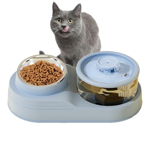 Katzenfutter- und Wasserspender, automatischer Katzenfuttermittel - Hundefutterspender automatisch,Neigungsunterstützung, ruhiges Design, Fütterung und Bewässerung für den Haushaltsgebrauch Katzenfutter- und Wasserspender, automatischer Katzenfuttermittel - Hundefutterspender automatisch,Neigungsunterstützung, ruhiges Design, Fütterung und Bewässerung für den Haushaltsgebrauch von Generisch