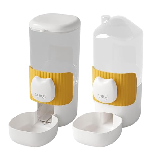 Katzenfutter- und Wasserspender-Set, Wassernapfspender für Hunde – Katzenfutterspender und Wasserspender, großer Spender für Haustiere, Hunde, Welpen, Kätzchen, Kaninchen von Generisch