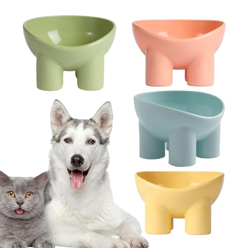 Katzengerichte für Essen - Katzenfuttergerichte für Innenkatzen | Erhöhte Katzenschalen, Nackenschutz Futterschüssel 4 Stück Elefantenbein Katzengerichte | Erhöhte Snackplatte schräger Hundefutter für Katzengerichte für Essen - Katzenfuttergerichte für Innenkatzen | Erhöhte Katzenschalen, Nackenschutz Futterschüssel 4 Stück Elefantenbein Katzengerichte | Erhöhte Snackplatte schräger Hundefutter für von Generisch