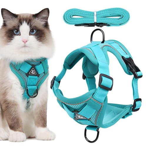 Katzengeschirr, Katzengeschirr und Leine-Set für Spaziergänge mit Kätzchen und Welpen, ausbruchsichere, weiche,verstellbare Westengeschirre für Katzen, ausbruchsicheres Kätzchengeschirr, reflektierend Katzengeschirr, Katzengeschirr und Leine-Set für Spaziergänge mit Kätzchen und Welpen, ausbruchsichere, weiche,verstellbare Westengeschirre für Katzen, ausbruchsicheres Kätzchengeschirr, reflektierend von Generisch
