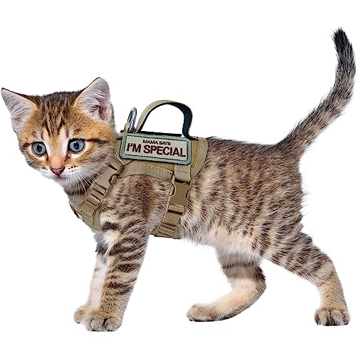 Katzengeschirr Escape Proof Adjustable Kitten Travel Vest mit Easy Control Handle no Pull only cat Small von Generisch