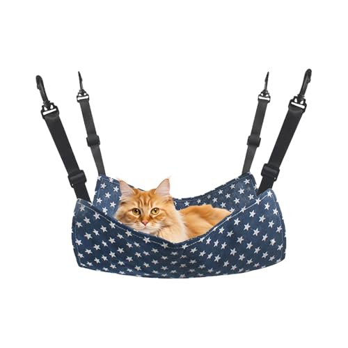 Katzenhängematte für Käfig – weiches hängbares Bett für Frettchen, Kätzchen, Welpen, Welpen, atmungsaktiv, doppelseitig, für Haustiere, Mäuse, Welpen, Hamster, Schaukelbett Katzenhängematte für Käfig – weiches hängbares Bett für Frettchen, Kätzchen, Welpen, Welpen, atmungsaktiv, doppelseitig, für Haustiere, Mäuse, Welpen, Hamster, Schaukelbett von Generisch