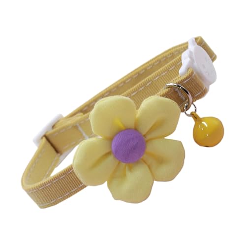 Katzenhalsband Blume - Welpen Halskette,Verstellbares Blumen Halsband Mit Glöckchen Als Tägliche Dekoration Für Haustiere Katzenhalsband Blume - Welpen Halskette,Verstellbares Blumen Halsband Mit Glöckchen Als Tägliche Dekoration Für Haustiere von Generisch