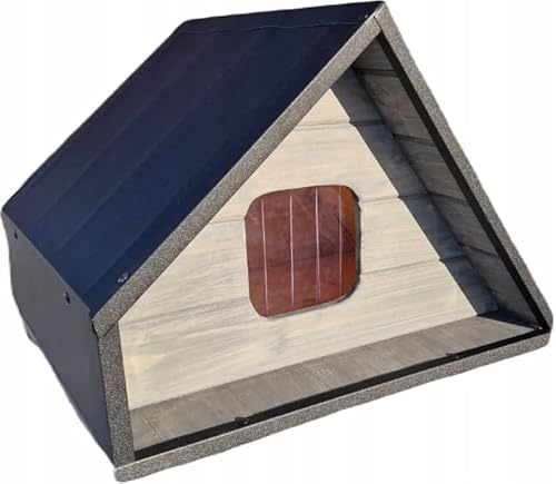 Katzenhaus Katzenhöhle Katzenhütte Katzen Haus Holz Outdoor Wetterfest 58x47cm von Generisch