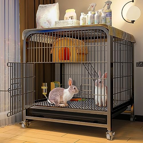 Katzenkäfig Katzenhütte Chinchilla Frettchenkäfig Kaninchenstall Indoor für 2 Kaninchen Katzenlaufstall Katzengehege mit Rampe Leitern Kleintierlaufstall Indoor von Generisch