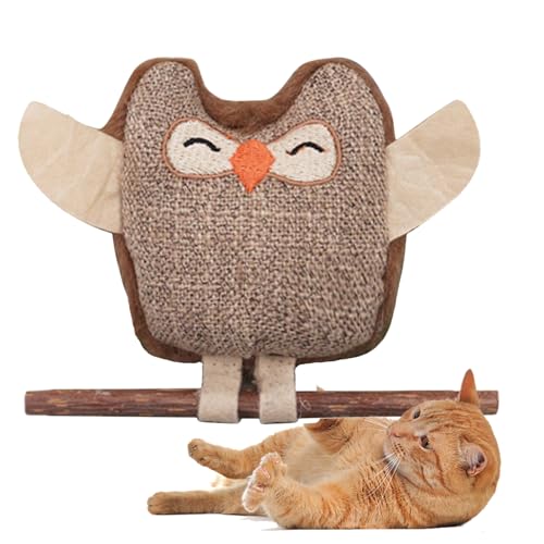 Katzenkauspielzeug, Kätzchen-Kauspielzeug, Plüsch-Katzenminze, interaktives Haustierzubehör, Zahnreinigung, Indoor-Spiele, Eulenpuppe, Federball für Kätzchen, Kauübungen Katzenkauspielzeug, Kätzchen-Kauspielzeug, Plüsch-Katzenminze, interaktives Haustierzubehör, Zahnreinigung, Indoor-Spiele, Eulenpuppe, Federball für Kätzchen, Kauübungen von Generisch