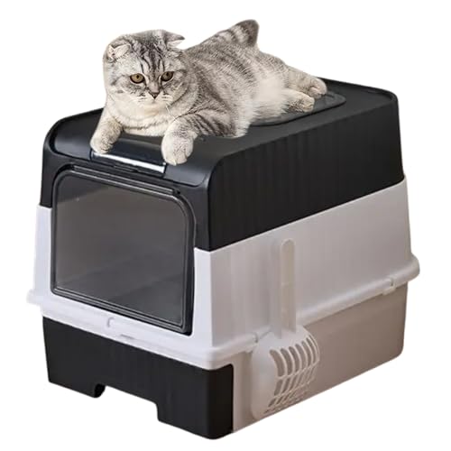 Katzenklos | Große Katzentoilette Mit Geruchskontrolle,Geruchsdichter Klappbarer Leichter Katzentoilettenbehälter Mit Siebschaufel Und Reisefreundlichem Tragegriff Für Unterwegs Katzenklos | Große Katzentoilette Mit Geruchskontrolle,Geruchsdichter Klappbarer Leichter Katzentoilettenbehälter Mit Siebschaufel Und Reisefreundlichem Tragegriff Für Unterwegs von Generisch