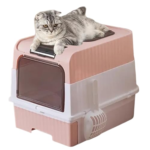 Katzenklos | Katzentoilette Mit Haube - Geruchsdichter Klappbarer Leichter Katzentoilettenbehälter Mit Siebschaufel Und Reisefreundlichem Tragegriff Für Unterwegs Katzenklos | Katzentoilette Mit Haube - Geruchsdichter Klappbarer Leichter Katzentoilettenbehälter Mit Siebschaufel Und Reisefreundlichem Tragegriff Für Unterwegs von Generisch