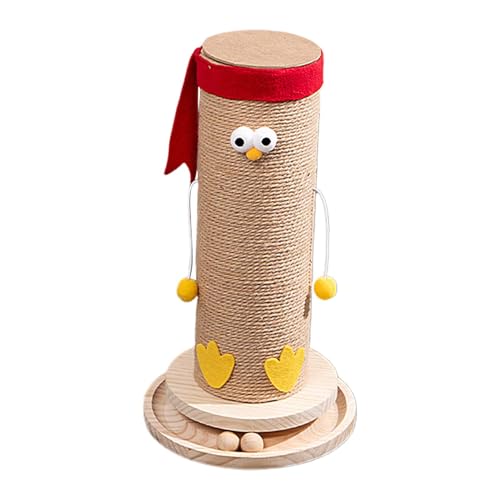 Katzenkratzbaum Huhn, Kätzchen, Kratzstangen, Sisal-Kratzstangen, Huhn Haustier Kratzbaum mit interaktivem Spielzeugball für kleine Katzen von Generisch