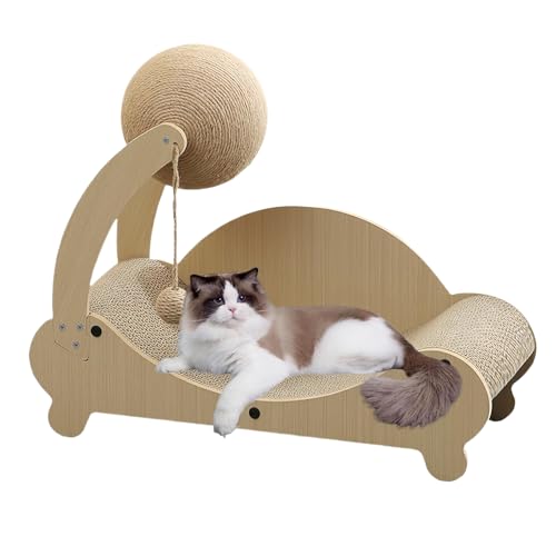 Katzenkratzerbett - Cat Lounge Kratzerpfosten | Kätzchen Schleifklauencouch | Kätzchen Klauenschleife Couch, Möbelschutzkratzer gemütlicher Haustierübung mit Ball für Katzenschleifenkrallen gelangweil Katzenkratzerbett - Cat Lounge Kratzerpfosten | Kätzchen Schleifklauencouch | Kätzchen Klauenschleife Couch, Möbelschutzkratzer gemütlicher Haustierübung mit Ball für Katzenschleifenkrallen gelangweil von Generisch