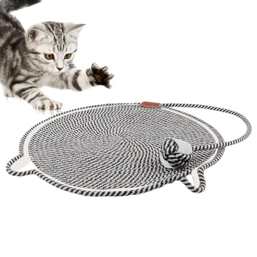 Katzenkratzmatte | Runde horizontale Boden-Kratzpads mit hängenden Ohren - Möbelschutz, Katzenbett für Indoor-Katzen, Kätzchen, Katzenspielzeug von Generisch