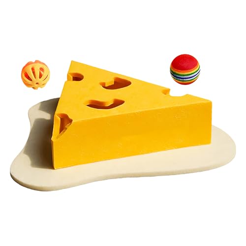 Katzenkratzmatten | Interaktive Kratzmatte Für Katzen Mit Käse Design | Robustes Kratzspielzeug & Zubehör für kleine bis große Katzen Katzenkratzmatten | Interaktive Kratzmatte Für Katzen Mit Käse Design | Robustes Kratzspielzeug & Zubehör für kleine bis große Katzen von Generisch