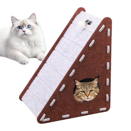 Katzenkratzpad, dreieckiges Filz-Kratzpad für Katzen, Haustierbedarf, rutschfeste Krallenschärfwerkzeuge für Wohnung, Entspannen, Möbelschutz Katzenkratzpad, dreieckiges Filz-Kratzpad für Katzen, Haustierbedarf, rutschfeste Krallenschärfwerkzeuge für Wohnung, Entspannen, Möbelschutz von Generisch