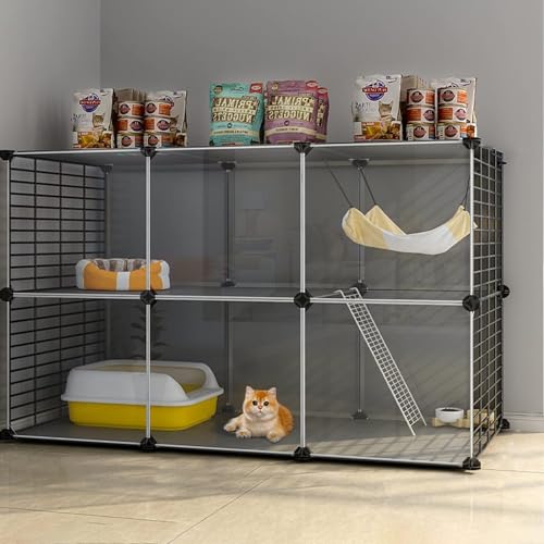 Katzenlaufstall – Indoor-Käfig für Katzen, Chinchilla-Käfig, Kleintier-Laufstall, Nager, Chinchilla-Käfig für Kätzchen, Welpen, Kaninchen, Übung von Generisch