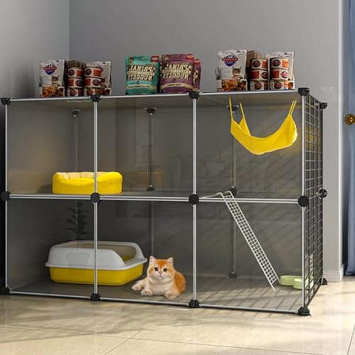 Katzenlaufstall – Indoor-Käfig für Katzen, Chinchilla-Käfig, Kleintier-Laufstall, Nager, Chinchilla-Käfig für Kätzchen, Welpen, Kaninchen, Übung von Generisch