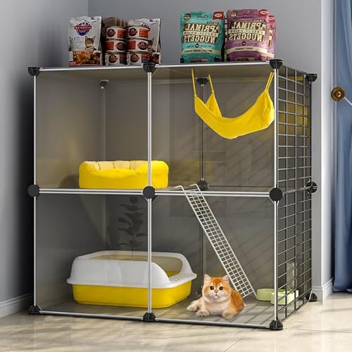 Katzenlaufstall – Indoor-Käfig für Katzen, Chinchilla-Käfig, Kleintier-Laufstall, Nager, Chinchilla-Käfig für Kätzchen, Welpen, Kaninchen, Übung von Generisch