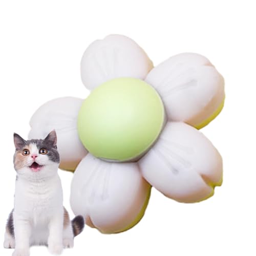 Katzenminze Silvervine Bälle, drehbare Katzenminze-Ball-Wandhalterung, Blumenform, Wand-Katzenminze für Kätzchen, das Kauen spielt, drehbare Katzenminze-Wandhalterung, Kätzchen Silvervine Spielzeug von Generisch