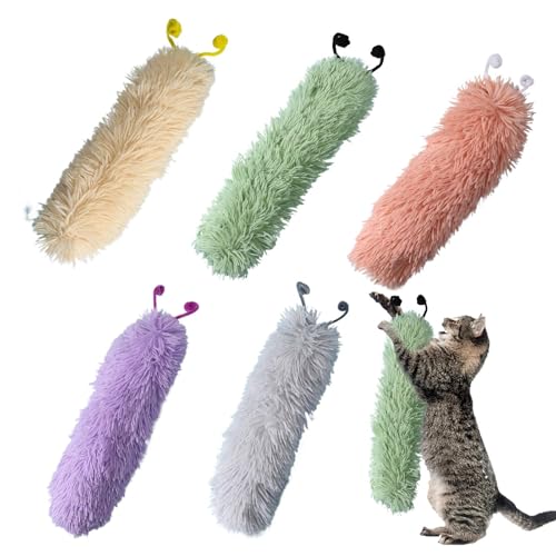 Katzenminze Spielzeug Für Katzen | 5X Raupenförmige Kauspielzeuge Für Katzen | Multifunktionale Beißringe Für Kleine & Mittelgroße Kitten Katzenminze Spielzeug Für Katzen | 5X Raupenförmige Kauspielzeuge Für Katzen | Multifunktionale Beißringe Für Kleine & Mittelgroße Kitten von Generisch