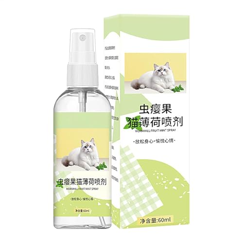 Katzenminze-Spray für Indoor-Katzen, Spray Katzenminze für Kätzchen, 60 ml, natürliches Katzenminze-Spray für Hauskatzen und Kätzchen, Katzenminze-Nebelspray zum Stressabbau von Generisch