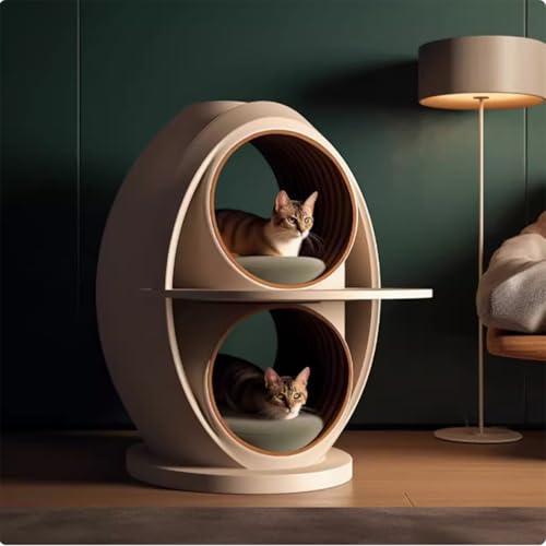 Katzennest Couchtisch, Katzen-Nachttisch, Katzennest, gemeinsames Katzenhaus, Katzennest-Möbel (braun, 50 x 65 cm) (B 50 x 65 cm) von Generisch