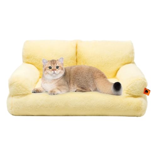 Katzennest Haustierbett, waschbares Haustiersofa, warmes Katzenbett, rutschfeste Unterseite, Plüsch, Welpenbett, kleines Hundesofa, Haustierbett für Haustierbedarf, kleine, mittelgroße Hunde, Katzen von Generisch