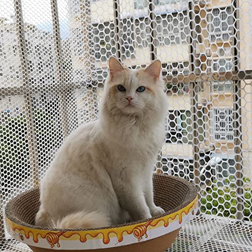 Katzensicherheitsnetz für Fenster, Haustier-Antifallschutznetz für den Innenbereich, Katzenfenster, Balkon, 0,8 mm Netz, Kunststoff, Zaun, Polyethylen, Weiß, 2 m x 1 m Größe von Generisch