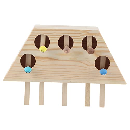 Katzenspielzeug für Indoor-Katzen, aus Holz und Silikon, interaktives Katzenjagd-Maus-Spielzeug, Kätzchen-Puzzle-Spielzeug, Haustier-Spielzeug-Zubehör von Generisch