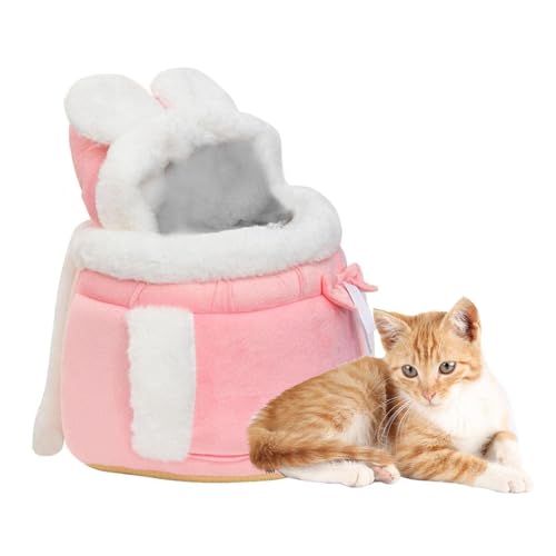 Katzentasche, Samtstoff, niedliche Doppeltasche, verstellbares Design, Katzennest, bequeme Vordertasche, weiche und gemütliche Katzentasche, verstellbare Katzentasche für kleine Hunde, Indoor-Katzen, von Generisch