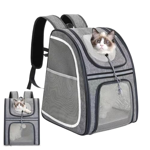 Katzenträger -Rucksack - Cat Rucksack Carrier | Hunde -Rucksäcke | Atmungsaktives Welpentagesschwanz | Reflektierender Streifenhund -Reise -Beutel Für Welpenkätzchenspielzeug -Snacks von Generisch