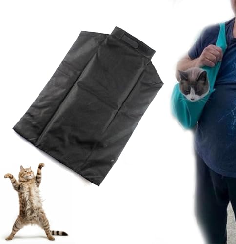 Katzentragetasche, Aberfields Katzentragetasche Tasche für Erwachsene Katze, Anti-Scratching Grooming Pouch Tote Bag, Katzentragetasche für Krallenpflege Nagel trimmen - waschbar und Falten (A) von Generisch