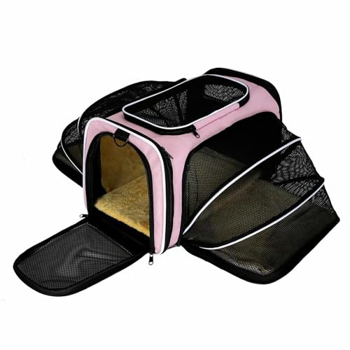Katzentragetasche, atmungsaktiv, erweiterbar, große Kapazität, Haustier-Transporttasche für Katzen, komfortables Crossbody-Design, ideal für Reisen und den Außenbereich Katzentragetasche, atmungsaktiv, erweiterbar, große Kapazität, Haustier-Transporttasche für Katzen, komfortables Crossbody-Design, ideal für Reisen und den Außenbereich von Generisch