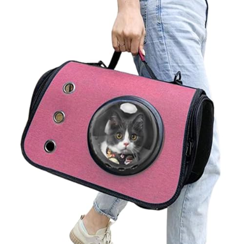 Katzentransporttrage – Reise-Transportbox für Welpen, atmungsaktive Tasche, tragbare Haustierbedarf, faltbare Tragetasche mit für kleine, mittelgroße Katzen und Hunde Katzentransporttrage – Reise-Transportbox für Welpen, atmungsaktive Tasche, tragbare Haustierbedarf, faltbare Tragetasche mit für kleine, mittelgroße Katzen und Hunde von Generisch