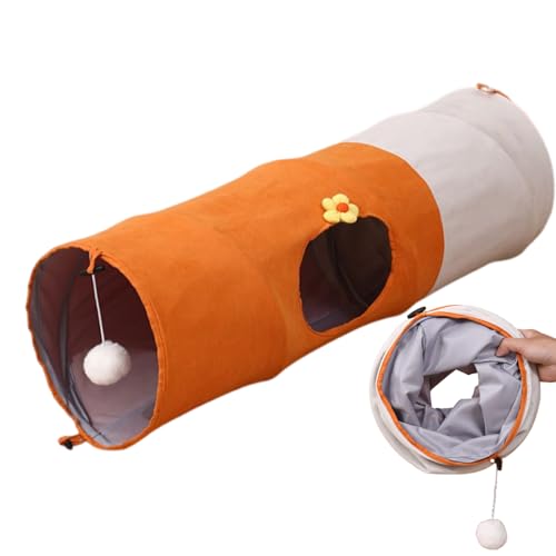 Katzentunnel, faltbarer Haustier-Spieltunnel mit hängendem Ball, 80 x 25 x 25 cm, kratzfestes Anreicherungszelt für Indoor-Training, geistige Stimulation, Bewegung und Wohnzimmer-Aktivitätsgeräte Katzentunnel, faltbarer Haustier-Spieltunnel mit hängendem Ball, 80 x 25 x 25 cm, kratzfestes Anreicherungszelt für Indoor-Training, geistige Stimulation, Bewegung und Wohnzimmer-Aktivitätsgeräte von Generisch