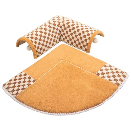 Katzentunnel-Bettteppich, 2-in-1-Katzentunnel mit Teppich für Indoor-Katzen, tragbarer pelziger Katzentunnel, waschbar, Katzenbetthöhle mit Plüschball, Quadrate Katzentunnel, Bettkissen für Kätzchen, Katzentunnel-Bettteppich, 2-in-1-Katzentunnel mit Teppich für Indoor-Katzen, tragbarer pelziger Katzentunnel, waschbar, Katzenbetthöhle mit Plüschball, Quadrate Katzentunnel, Bettkissen für Kätzchen, von Generisch