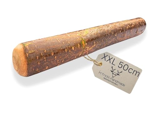 Natürliches Kauholz Kaustab Kauknochen für Hunde Apportier Holz • groß Big XXL 1x ca 1000g 50 cm Zahnpflege & Kauspielzeug Haselnuss Spielzeug groß große Hunde Wurfholz Holzknochen Hundespielzeug von Generisch