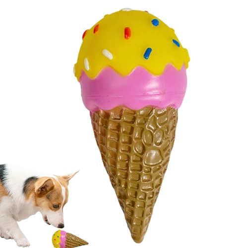 Kauspielzeug für Hunde – Welpen-Eiskauer, Lebensmittelform, quietschendes Haustier-Kauspielzeug, Stimulationszähne, interaktives Kauspielzeug für Hunde von Generisch