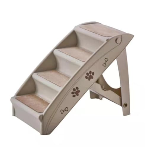 Klappbare Haustiertreppe für kleine und mittelgroße Hunde, Kletterstufen für einfachen Zugriff, praktisches, sicheres Design für den Innenbereich (Armeegrün) von Generisch